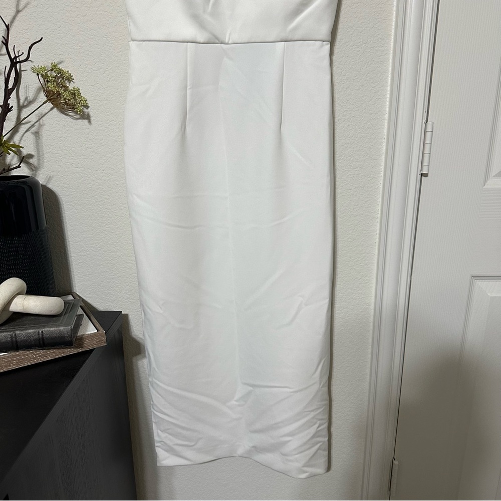 ANTONIO MELANI White Midi Slip Dress with Delicate Straps - Picture 6 of 13
